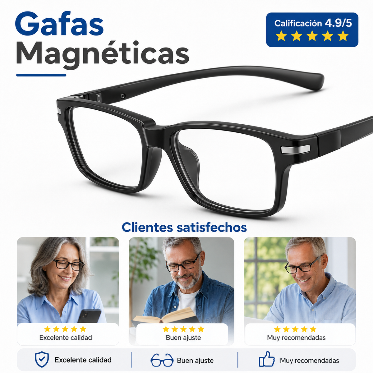 👓✨ Gafas Magnéticas: Comodidad y Visión de Cerca en Segundos 🧲📖