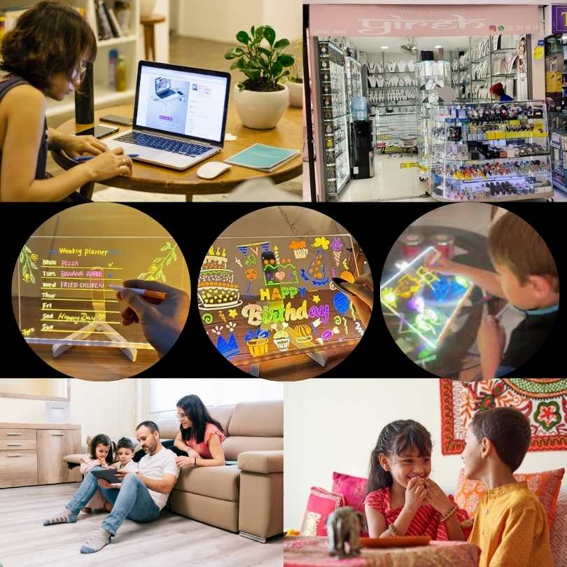 PIZARRA ACRILICA CON LUZ LED