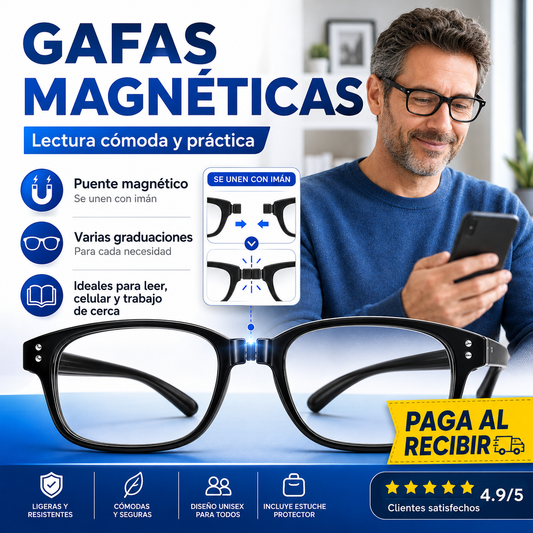 👓✨ Gafas Magnéticas: Comodidad y Visión de Cerca en Segundos 🧲📖