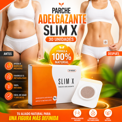 Tu Aliado para una Figura Más Ligera ✨🌿 Parches Adelgazantes Slim X | 30 Parches 🌿