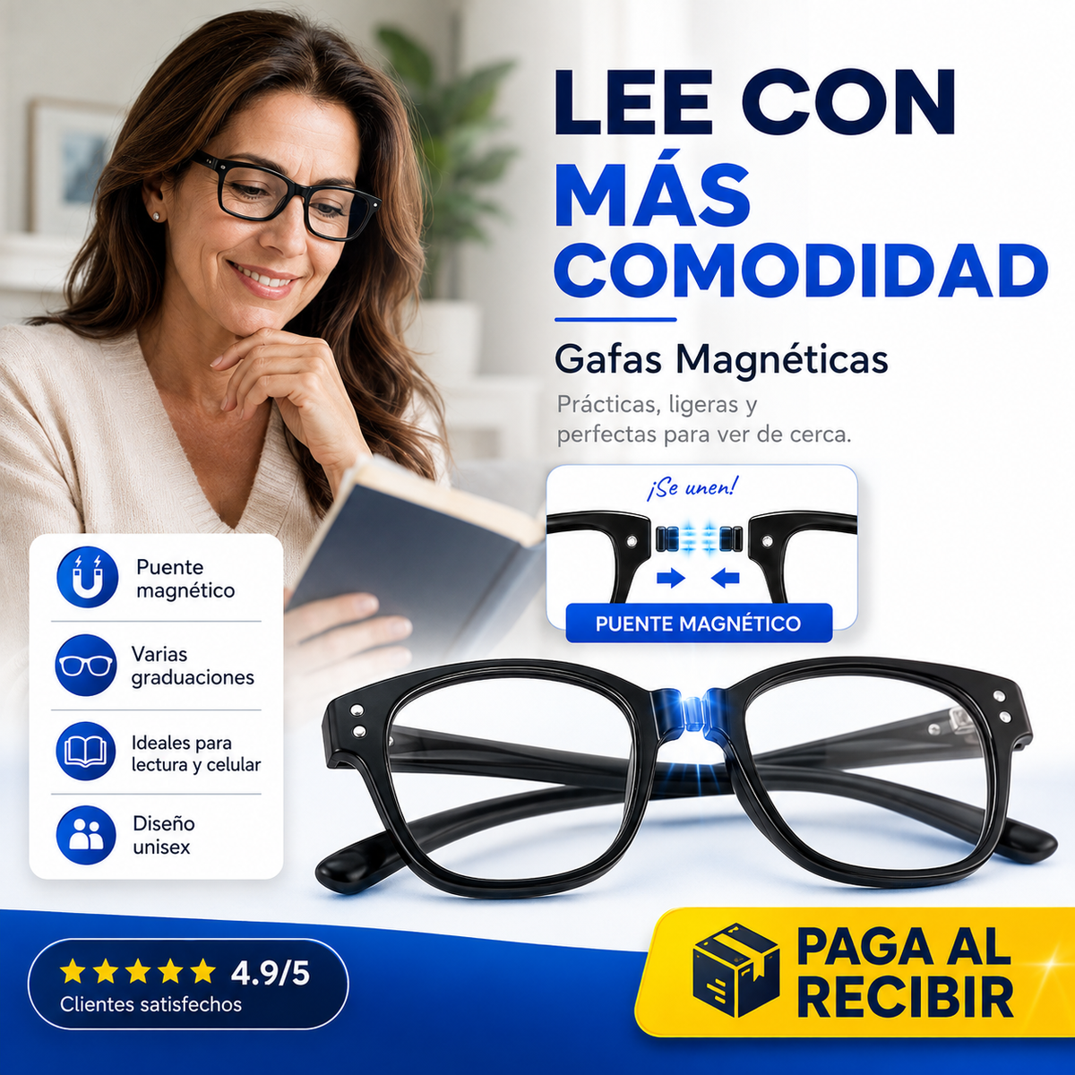 👓✨ Gafas Magnéticas: Comodidad y Visión de Cerca en Segundos 🧲📖