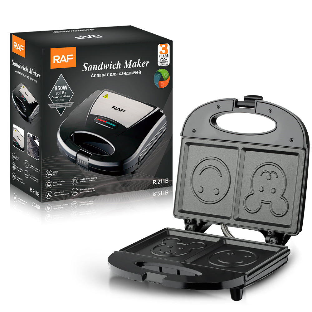 🎉🥪 Waffles y Sándwiches Divertidos en Minutos ⚡Sanduchera Eléctrica 🚚🏠 Paga en Casa