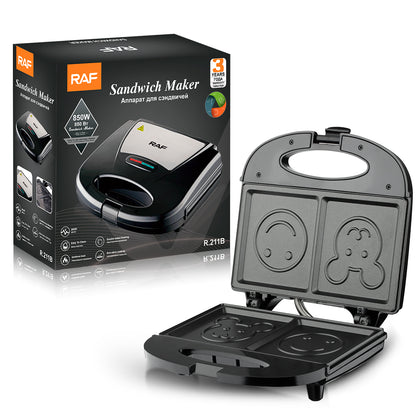 🎉🥪 Waffles y Sándwiches Divertidos en Minutos ⚡Sanduchera Eléctrica 🚚🏠 Paga en Casa