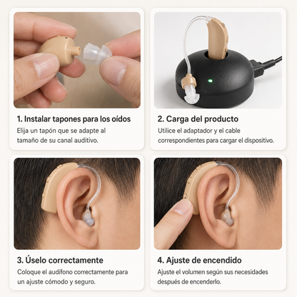 🎧👂 Audífono Recargable Amplificador Auditivo 🔋✨