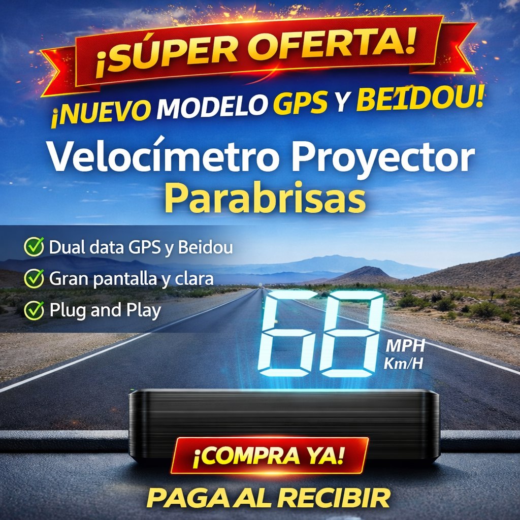 🚗✨ Proyector de Velocímetro para Parabrisas