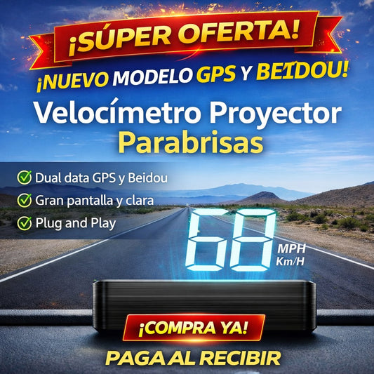 🚗✨ Proyector de Velocímetro para Parabrisas